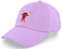 Chicago Bulls Suede Dad Purple Dad Cap - Mitchell & Ness