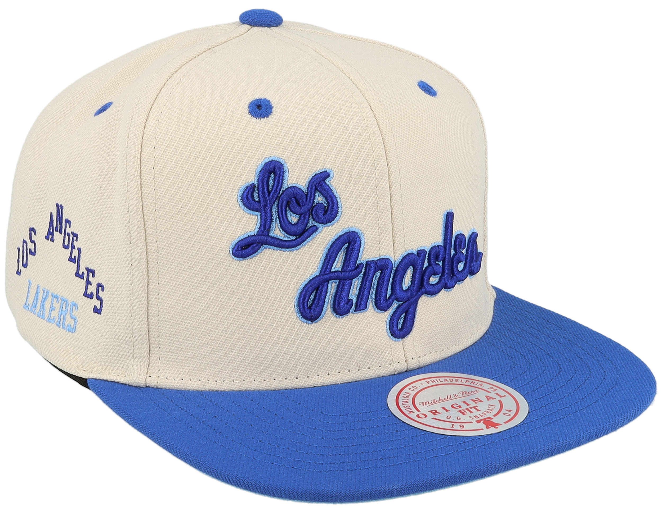 Los Angeles Lakers Block Arch Mitchell & Ness 2-Tone NBA Snapback Hat