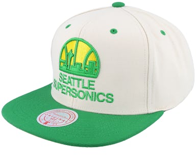 Men's Seattle SuperSonics Mitchell & Ness Black Custom Patch Snapback Hat
