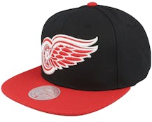 Detroit Red Wings Team 2 Tone 2.0 Black/Red Snapback - Mitchell & Ness