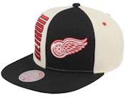 Detroit Red Wings Pop Panel Off White/Black Snapback