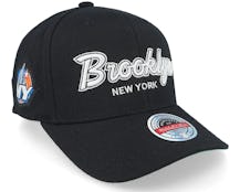 Brooklyn Nets Allstar Script Patch Classic Red Black Adjustable - Mitchell & Ness