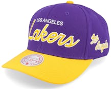 Los Angeles Lakers Team Script 2.0 Pro Hwc Purple/Yellow Adjustable - Mitchell & Ness