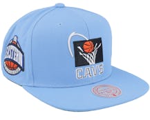 Cleveland Cavaliers Conference Patch Light Blue Snapback - Mitchell & Ness