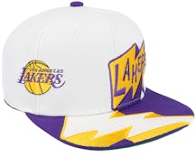 Los Angeles Lakers Fast Times White Snapback - Mitchell & Ness