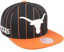 Texas Long Horns Team Pin Black Snapback - Mitchell & Ness