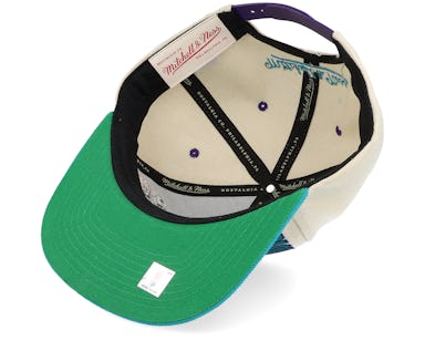Mitchell & Ness Pop UV Charlotte Hornets Patch Snapback Hat - Teal