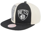 Brooklyn Nets Pop Panel Off White/Black Snapback