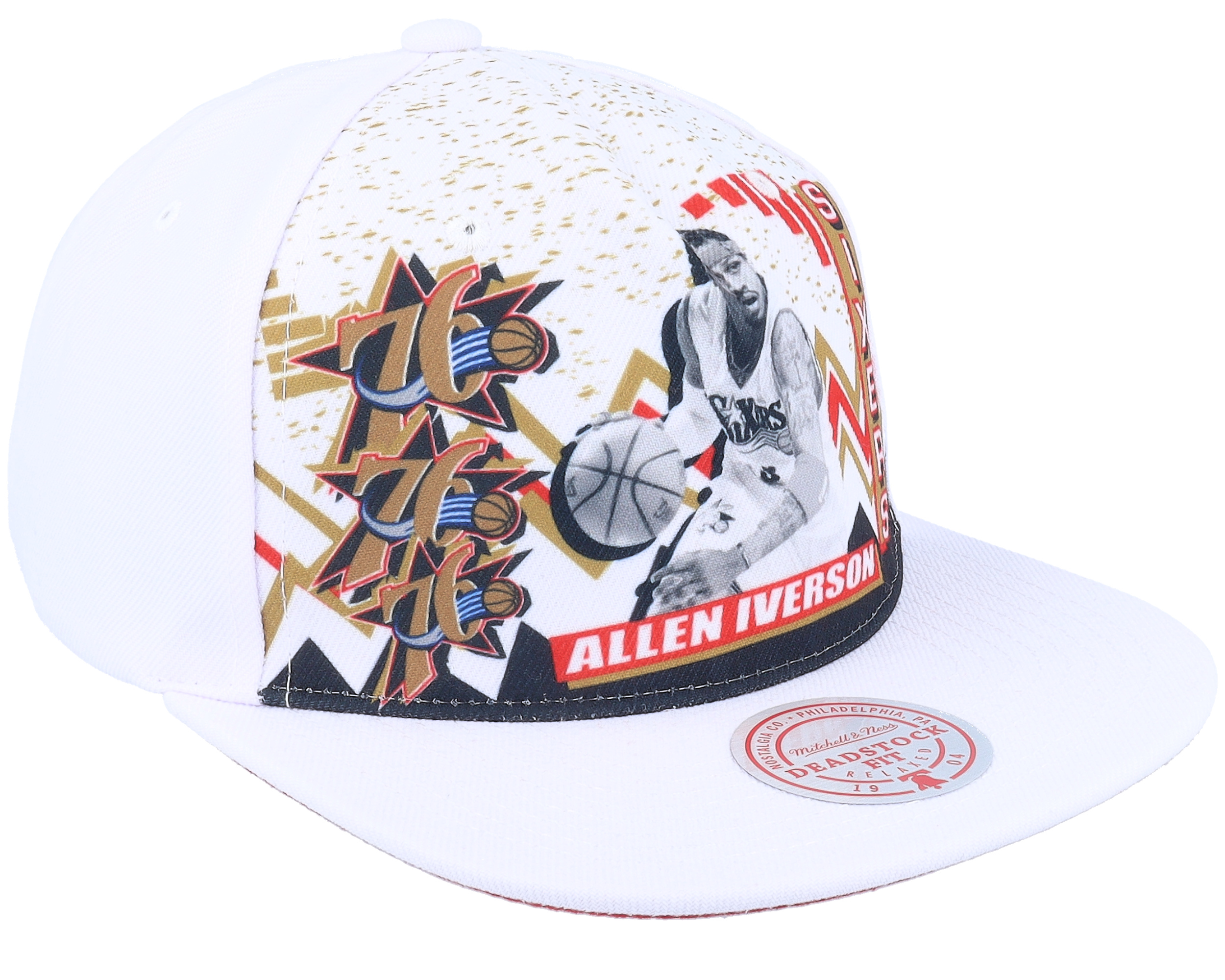 Philadelphia 76ers 90's Playa Allen Iverson White Snapback