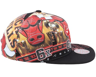 Chicago Bulls Letters Remix Mitchell & Ness Snapback Hat by Devious Elements Apparel