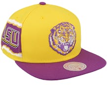 Louisiana State Tigers Jumbotron Yellow/Purple Snapback - Mitchell & Ness
