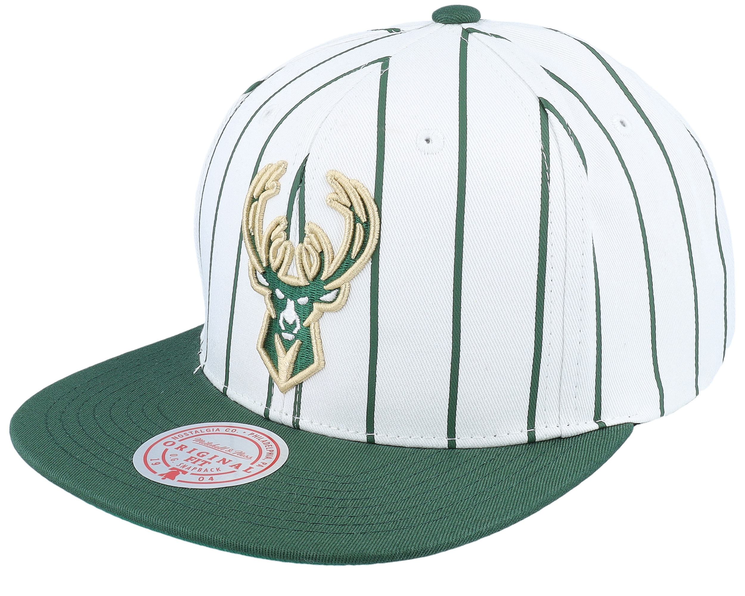 Mitchell and Ness Bucks What The Pinstripe Snapback Hat