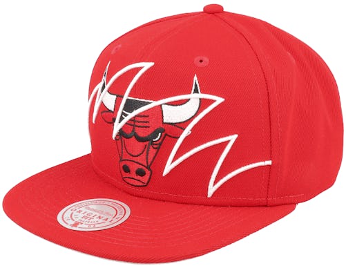 Chicago Bulls Shark Bite Red Snapback - Mitchell & Ness - casquette