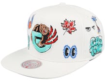Vancouver Grizzlies Hand Drawn White Snapback - Mitchell & Ness