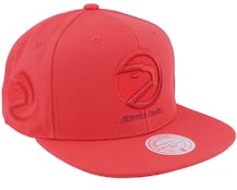 Atlanta Hawks Monochromatic Red Snapback - Mitchell & Ness