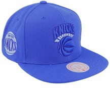 New York Knicks Monochromatic Blue Snapback - Mitchell & Ness