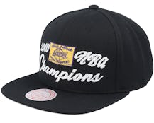 Los Angeles Lakers Champs 10 HWC Black Snapback - Mitchell & Ness