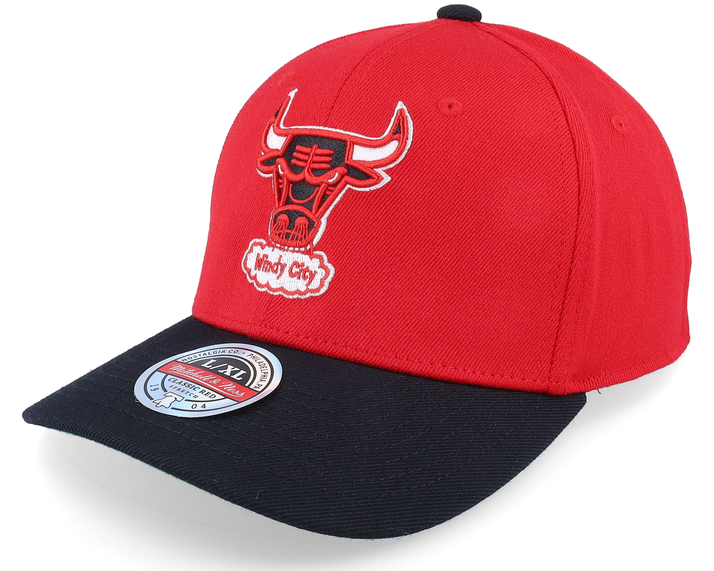 Chicago Bulls 2T XL-LOGO SNAPBACK Black-Red Adjustable Hat