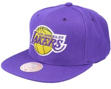 Los Angeles Lakers Team Ground 2.0 Purple Snapback - Mitchell & Ness