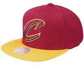 Cleveland Cavaliers Team 2 Tone 2.0 Red/Yellow Snapback