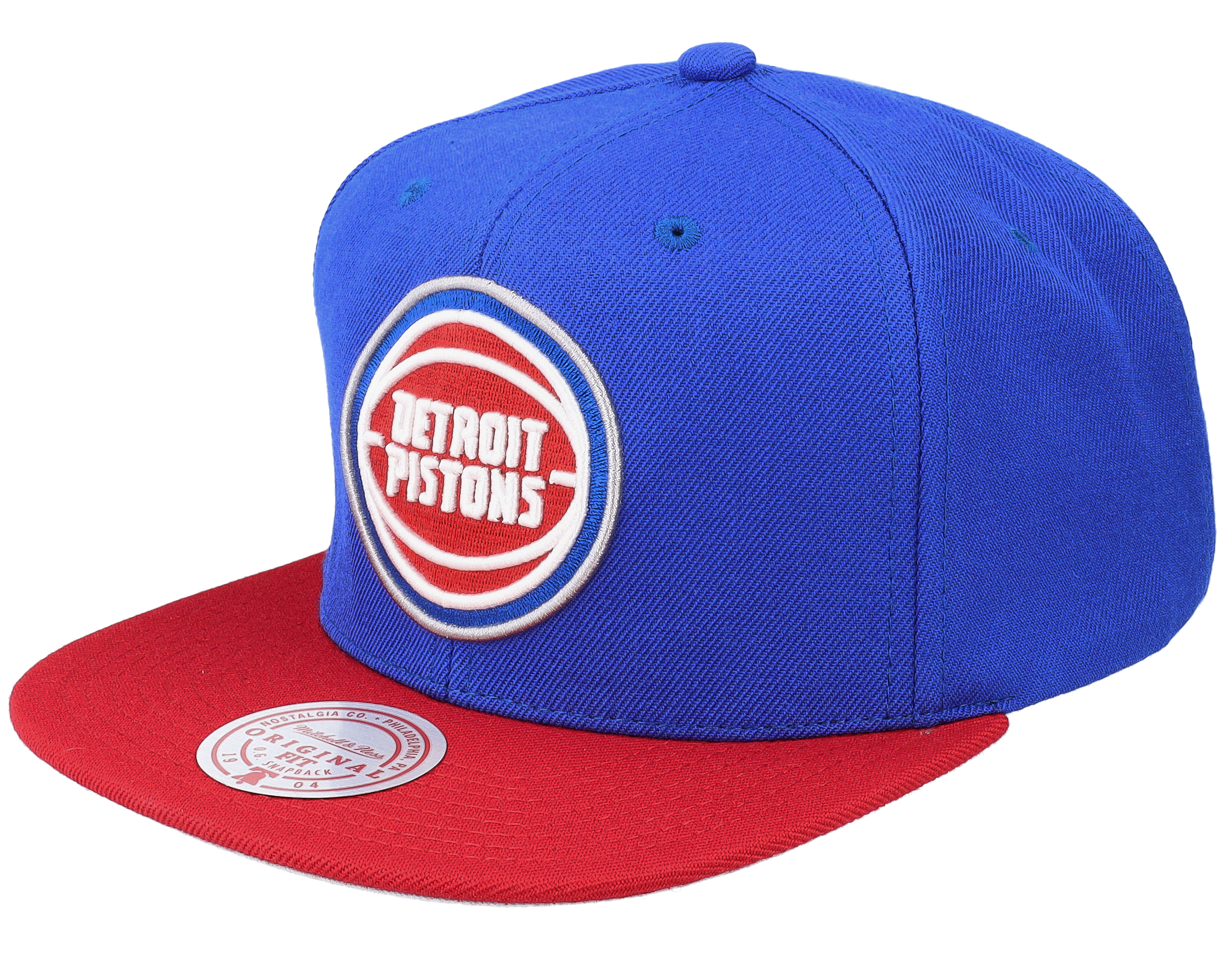 Detroit Pistons 2T TAILSWEEPER STRAPBACK Grey-Royal Hat by Mitche