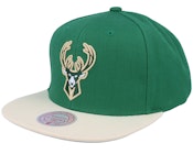 Milwaukee Bucks Team 2 Tone 2.0 Green/Tan Snapback