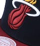 Miami Heat Team 2 Tone 2.0 Black/Red Snapback - Mitchell & Ness