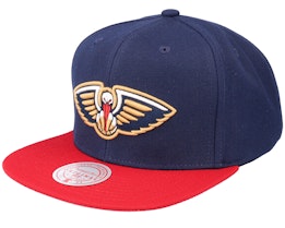 New Orleans Pelicans Team 2 Tone 2.0 Navy/Red Snapback - Mitchell & Ness