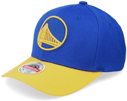 Golden State Warriors Team 2 Tone 2.0 Stretch Royal/Yellow Adjustable - Mitchell & Ness