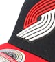Portland Trail Blazers Team 2 Tone 2.0 Stretch  Black/Red Adjustable - Mitchell & Ness