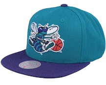  Mitchell & Ness Charlotte (New Orleans) Hornets Core Basic  Snapback Hat Adjustable Cap - Purple/Yellow : Sports & Outdoors