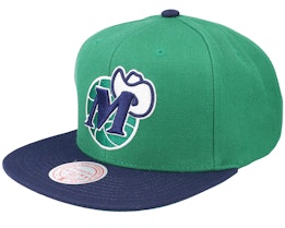 Dallas Mavericks Team 2 Tone Green/Blue Snapback - Mitchell & Ness
