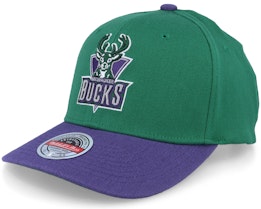 Milwaukee Bucks Team 2 Tone 2.0 Stretch Green/Purple Adjustable - Mitchell & Ness