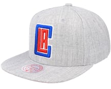 Los Angeles Clippers Team Heather 2.0 Grey Heather Snapback - Mitchell & Ness