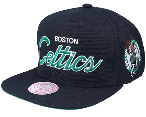Boston Celtics Team Script 2.0 Black Snapback - Mitchell & Ness