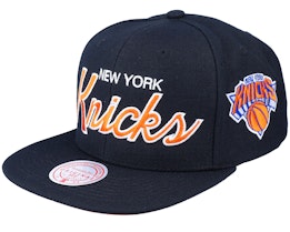 New York Knicks Team Script 2.0 Black Snapback - Mitchell & Ness