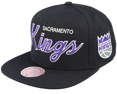 Mitchell & Ness Sacramento Kings Team Script 2.0 Mens Snapback Hat Black  HHSS3281-SKIYYPPPBLCK – Shoe Palace