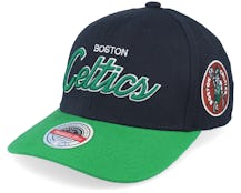 Boston Celtics Team Script 2.0 Stretch Black Adjustable - Mitchell & Ness