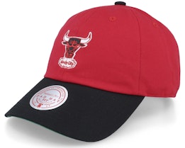 Chicago Bulls Team 2 Tone Red/Black Dad Cap - Mitchell & Ness