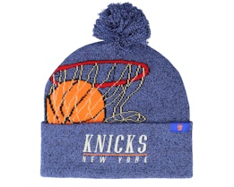 New York Knicks Freethrow Knit HWC Royal Pom - Mitchell & Ness