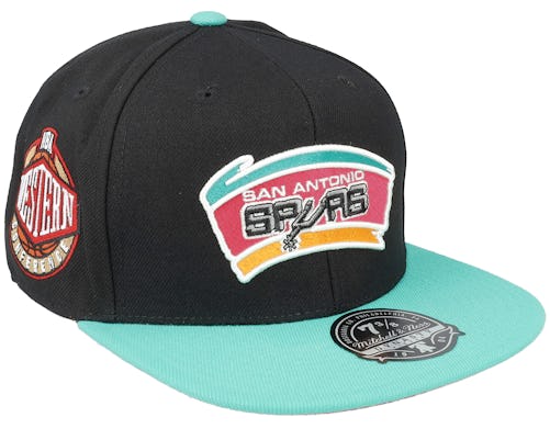 Mitchell Ness NBA San Antonio Spurs Cap Hat Snapback Gray