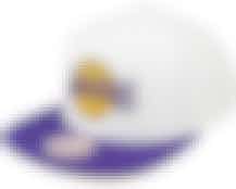 Los Angeles Lakers Core Basic White/Purple Snapback - Mitchell & Ness