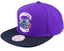Charlotte Hornets Core Basic Purple/Black Snapback - Mitchell & Ness