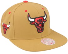 Chicago Bulls Wheat Tc Tan Snapback - Mitchell & Ness