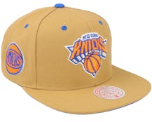 New York Knicks Wheat Tc Tan Snapback - Mitchell & Ness