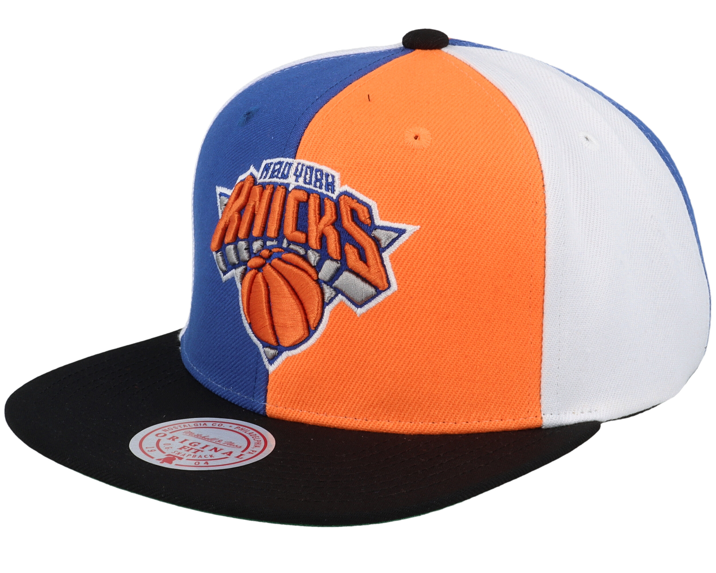 New York Knicks Basketball Hat Cap Orange Blue Mitchell Ness