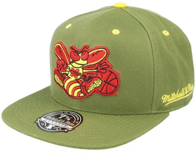 Charlotte Hornets Dusty Olive Fitted - Mitchell & Ness