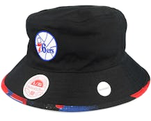 Philadelphia 76ers Hyper Black Bucket - Mitchell & Ness