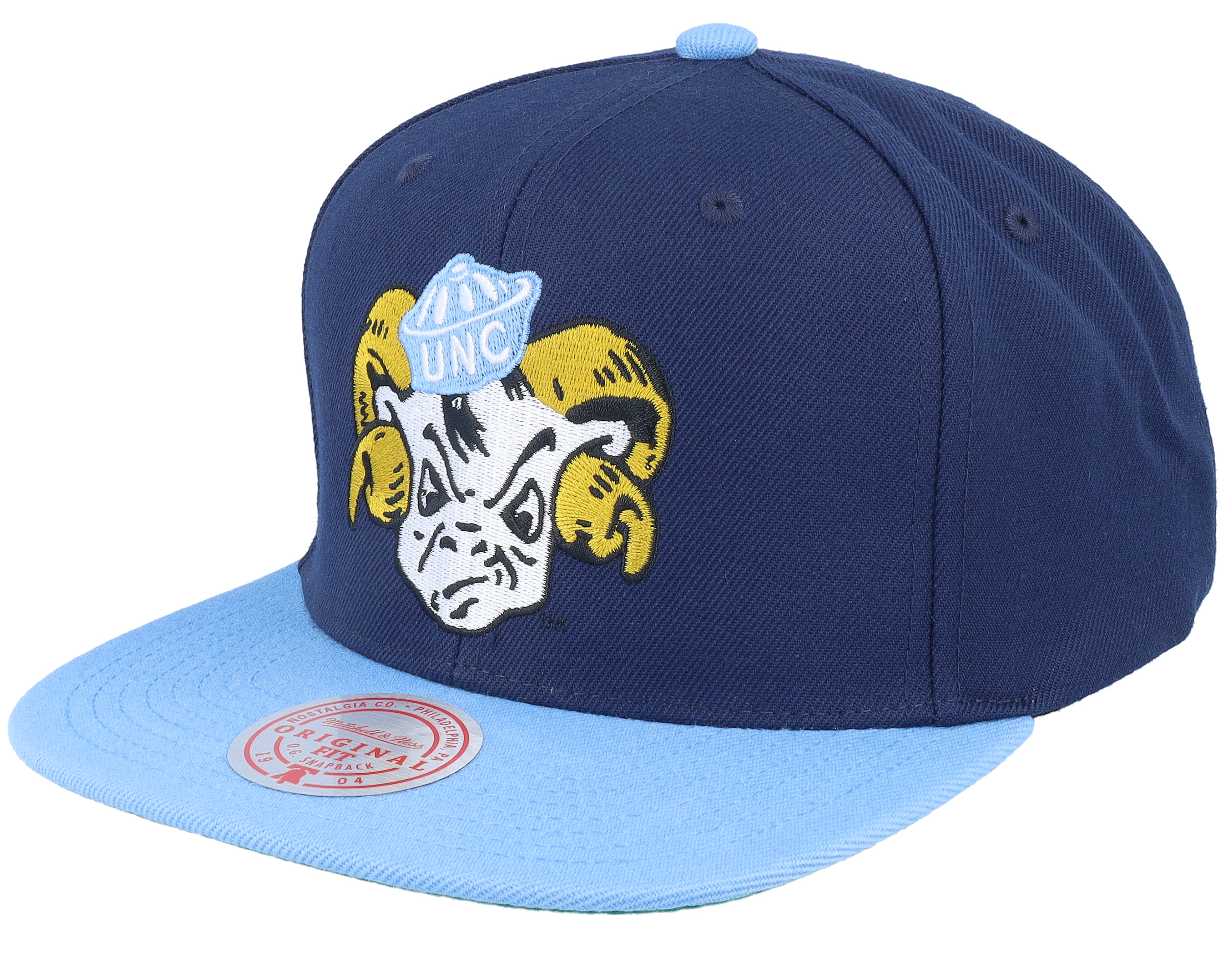 Mitchell & Ness Navy North Carolina Tar Heels Team Pinstripe Snapback Hat