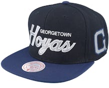 Georgetown Hoyas Team Script 2.0 Black Snapback - Mitchell & Ness